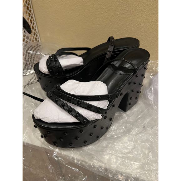 NEW Size 8 Schutz Anne Wedge Platform in Black REVOLVE MSRP $138 - Picture 6 of 10